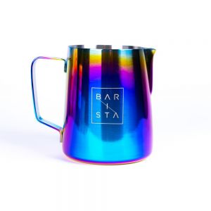 Rainbow Milk Frothing Jug and Pitcher for the latte art lover from Barista